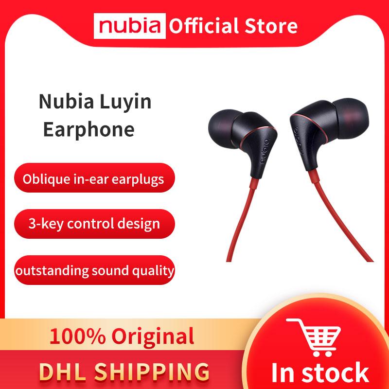 

100% Original Nubia Temperament Earphone For Nubia Redmagic 5G / 5S Hi-Fi 3.5mm Earbuds, Black