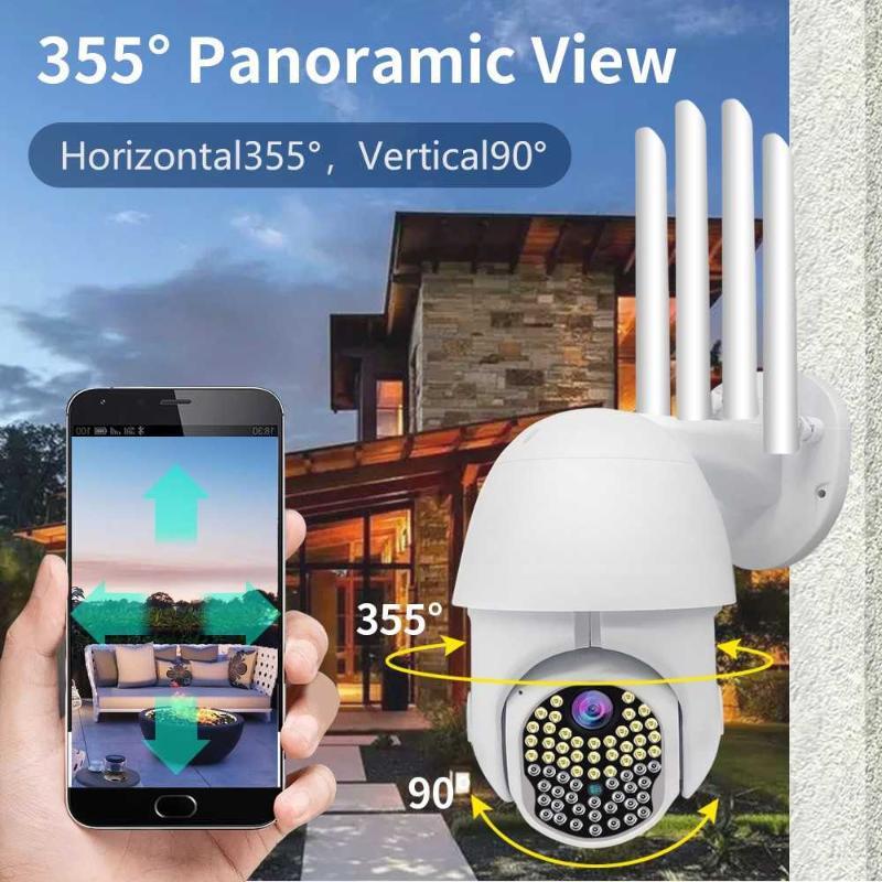 

HD 1080P PTZ IP Camera WIFI Outdoor Waterproof Speed Dome Camera Wireless CCTV Surveillance Home Security IR IP 63 LED1