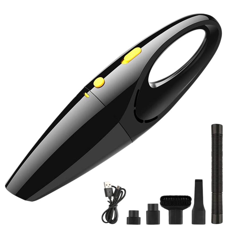 

Wireless Handheld Vacuum Cleaner 100W Powerful Portable Car Vacuum Cleaner, Mini Wet and Dry Cleaner, Black