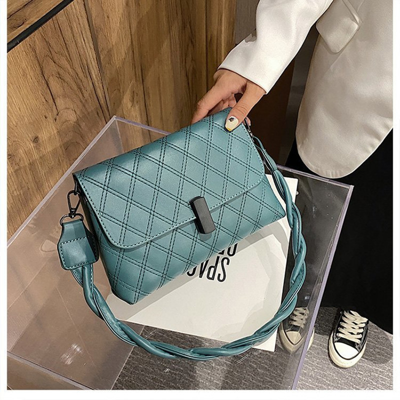 

2020 Fashion New Arrive Women Pu Leather Shoulder Bags Girls Brief Flap Women's Casual Messenger Bags Crossbody Bags C1223, Brown