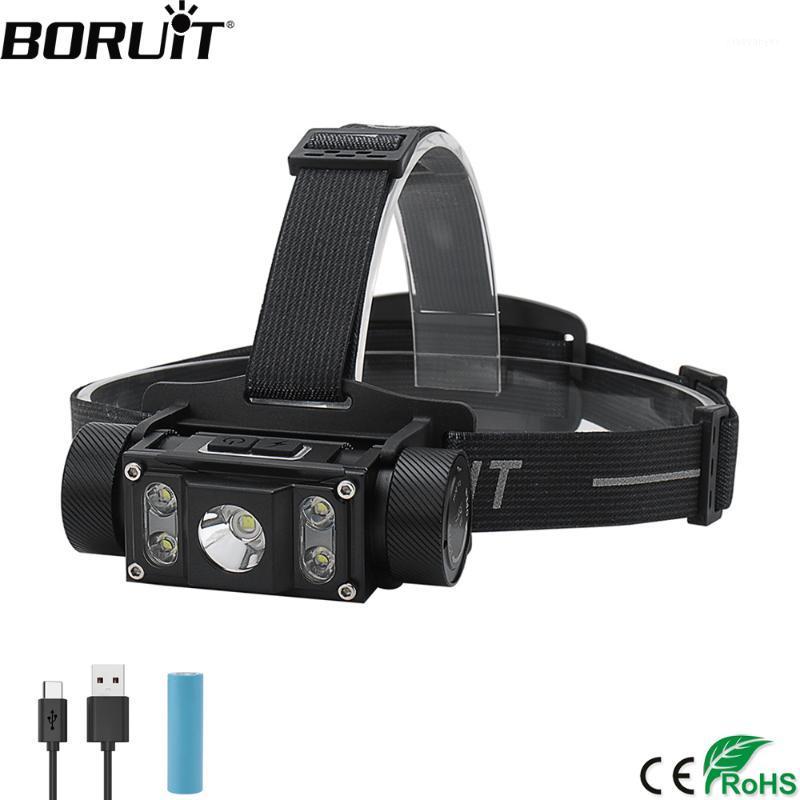 

BORUiT B50 LED Headlamp XM-L2+4*XP-G2 Max.6000LM Headlight 21700/18650 TYPE-C Rechargeable Head Torch Camping Hunting1