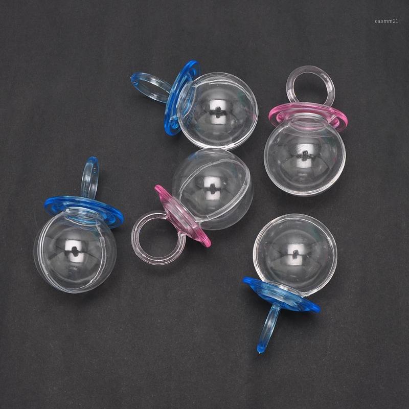 

12PCS/Set Pacifier Shape Plastic Transparent Clear Candy Box Case Wedding Favor Party Wedding Decorations 2020 New1