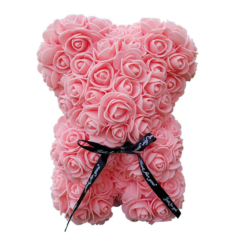 

Valentines Day Gift for Girlfriend Women Wife Mother's Day Artificial Flower Teddy Rose Bear Birthday Party Wedding Decoration, Box