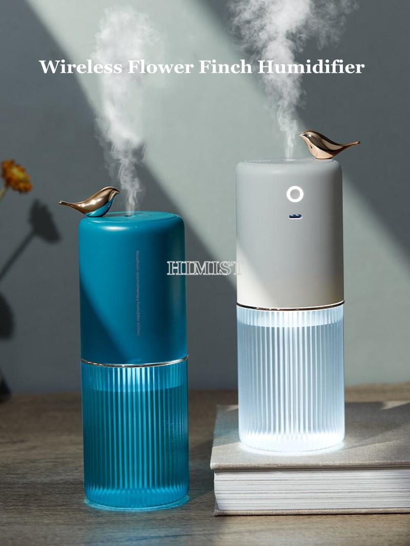 

400ml Air Humidifier 2000mAh USB Rechargeable Wireless Ultrasonic Aroma Water Mist Diffuser Light Umidificador