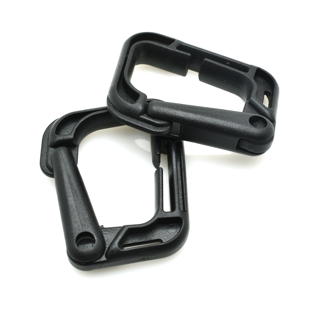 

10pcs/lot Plastic Multi-use Grimloc D-Ring Carabiner Safety Buckle For Backpack Clasp Keychain