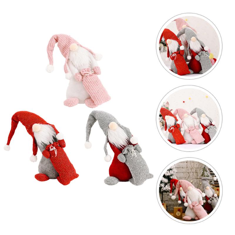 

3PCS Durable Creative Lovely Desktop Gnomes Ornaments Party Gnomes for Ornament Decoration