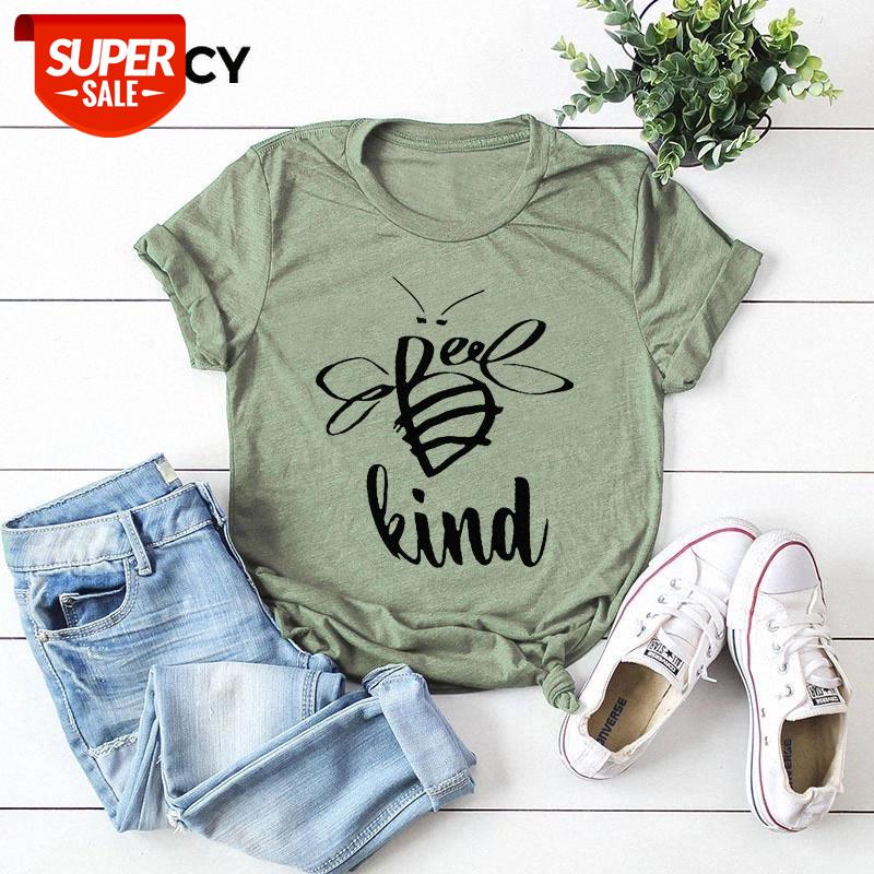 

JFUNCY Plus Size Summer T-shirt Women Cotton T Shirt Bee Happy Printed Tshirt Short Sleeve Loose Mom Tops Female Tee Shirt #lK5O, White