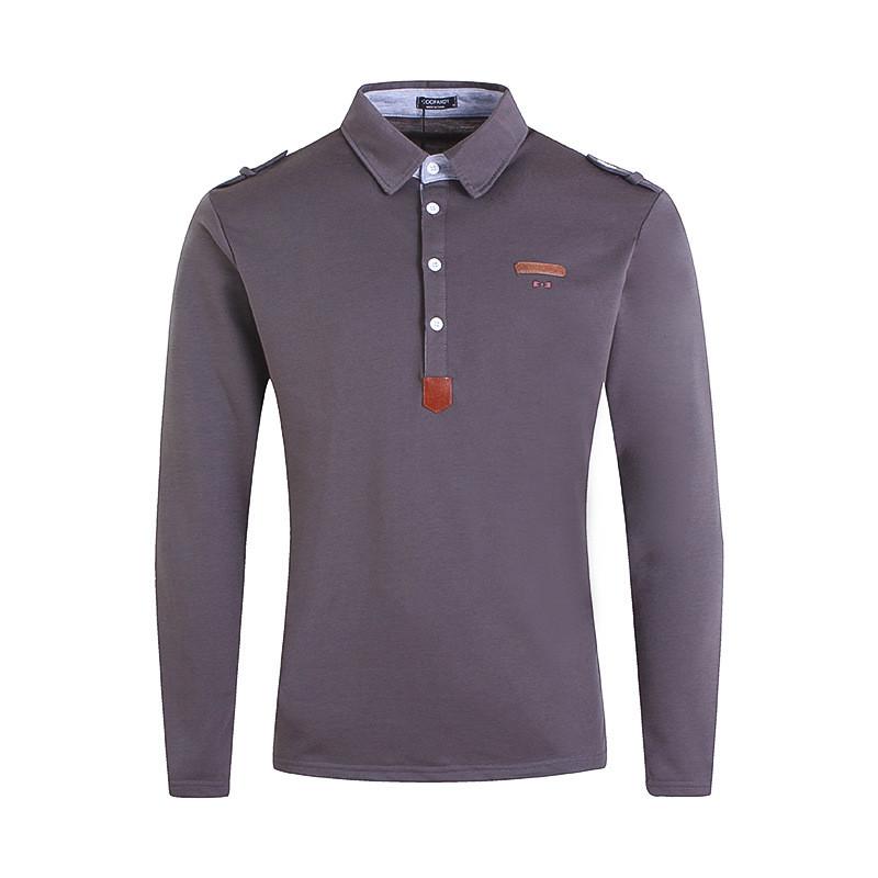 

2018 eden parkAutumn men shirt Custom logo long sleeve s, Dark grey