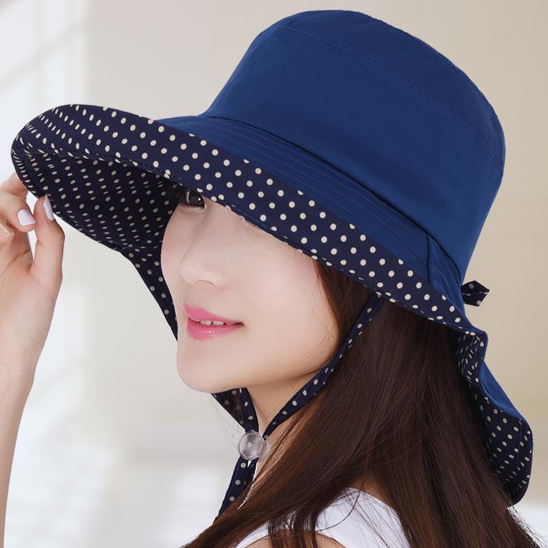 

Hat female summer sunbonnet large sunscreen sun hat folding beach cap anti-uv
