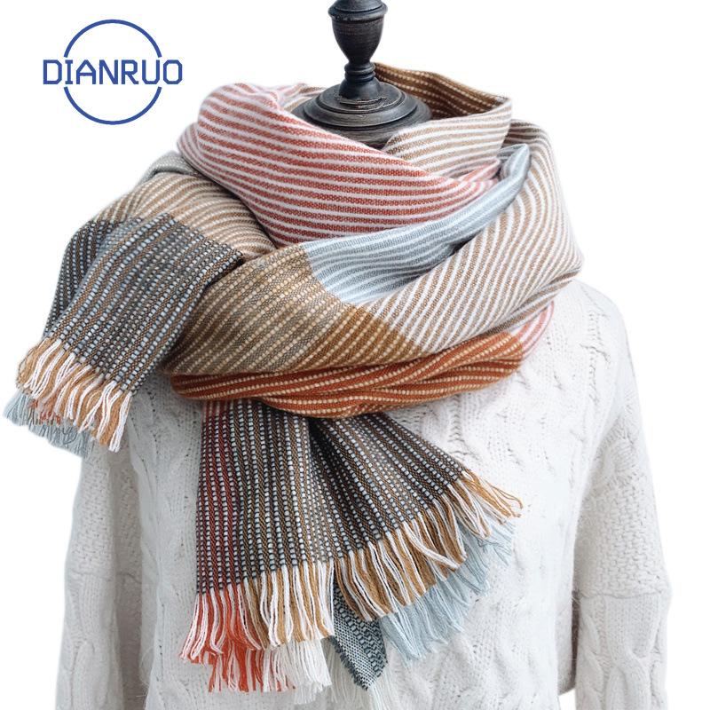 

DIANRUO Fashion 2020 Winter Women Scarf Cashmere Scarves for Lady Shawls Bandage Female Foulard Bandana Stoles Q339