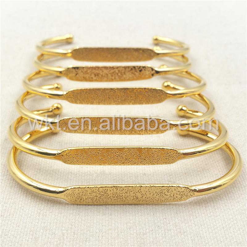 

WT-B284 Wholesale NEW Jewelry Accessory brass bangle in 24k gold color nontarnishable quality gurantee