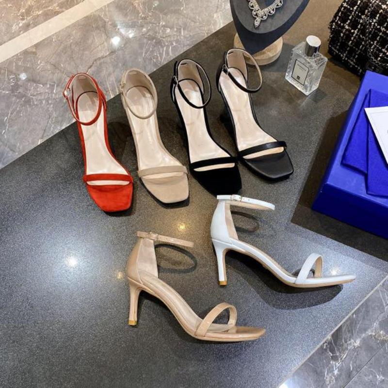 

Junxxin 2020 new summer leather Women's sandals fashion Square head women's sandals sexy lady high 34-401