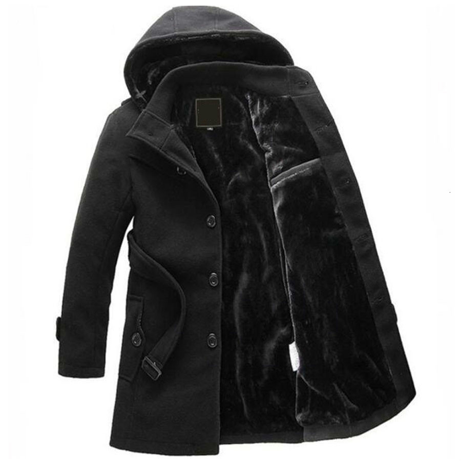 

2021 New Bluth Long Men's Winter Jacket Wear Hot Wool Coat with 74WE, Grey