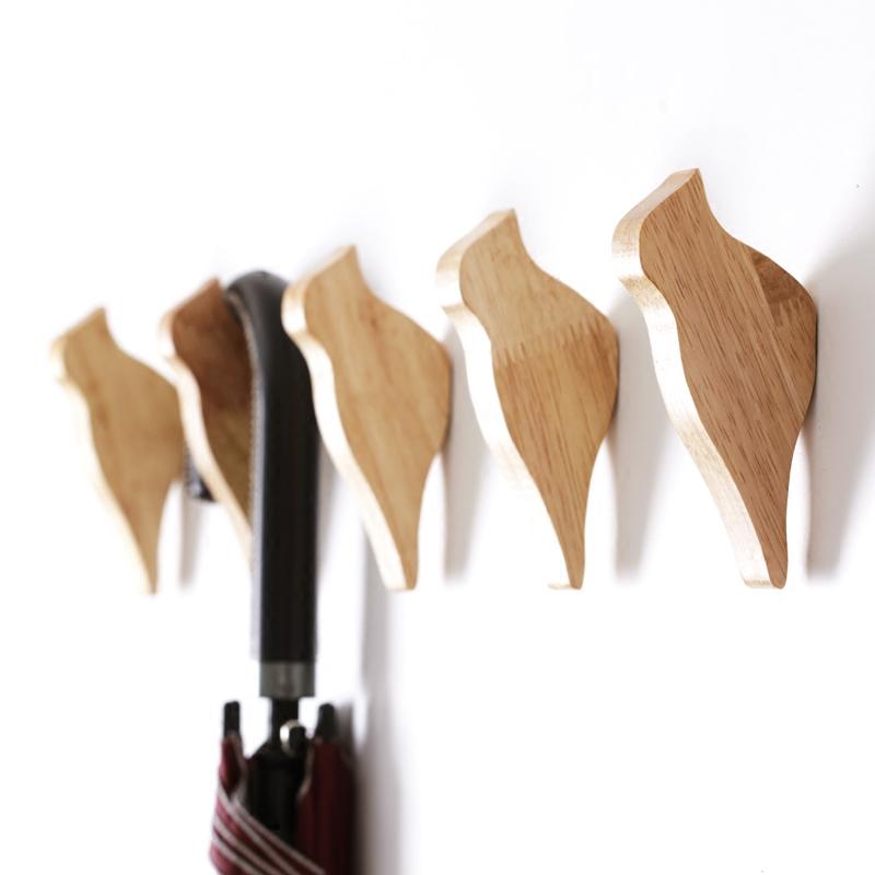 

Creative Wood Bird Clothes and Caps Hook Log Clothes hanger Wall Decorative and Caps Hook