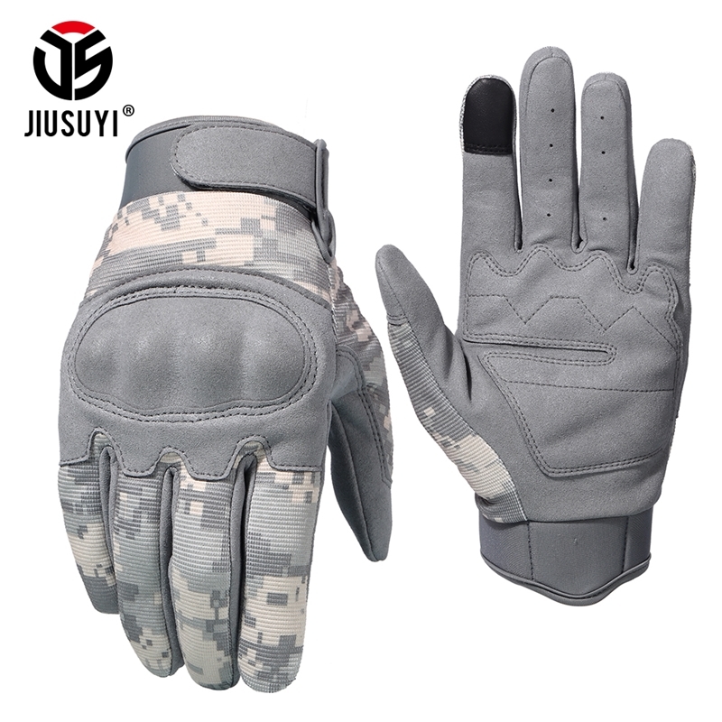 

Tactical Military Army Gloves ACU Camouflage Touch Screen Paintball Combat Fight Hard Knuckle Bicycle Full Finger Gloves Men Y200110
