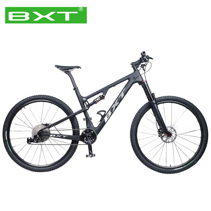 

Bikes Mountain Bike Full Suspension System 29er Carbon MTB Soft Tail Frame Mechanic Brake 11Speed Cycling Bicycle 29" Wheels
