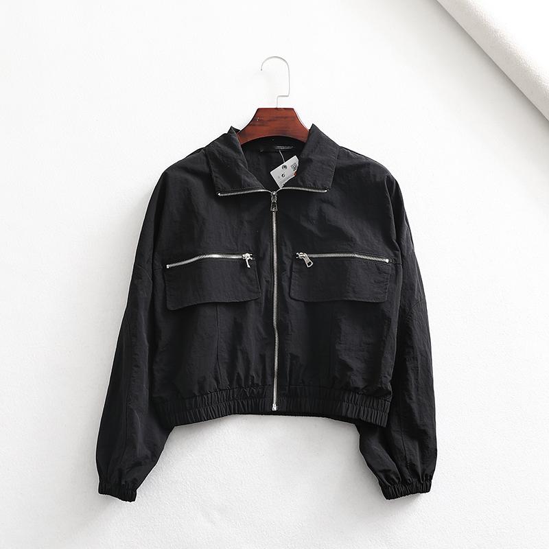 

Spring Zipper Vintage Black Coat Harajuku Streetwear Loose Jacket Women Pockets Oversized Plaid Jacket Coat Women, Pants
