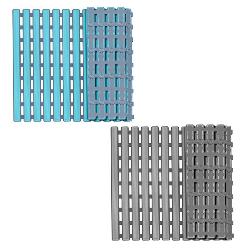 

Non Slip Bath Mat with Suction Cups, Bathroom Kitchen Door Floor Tub Shower Safety Mats Anti-Bacteria Professional with Drain Ho