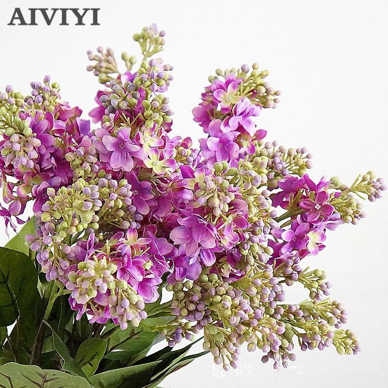 

Silk Lilac fake flowers home new Year decoration accessories wedding party bride bouquet DIY material cheap artificial flowers1, Blue