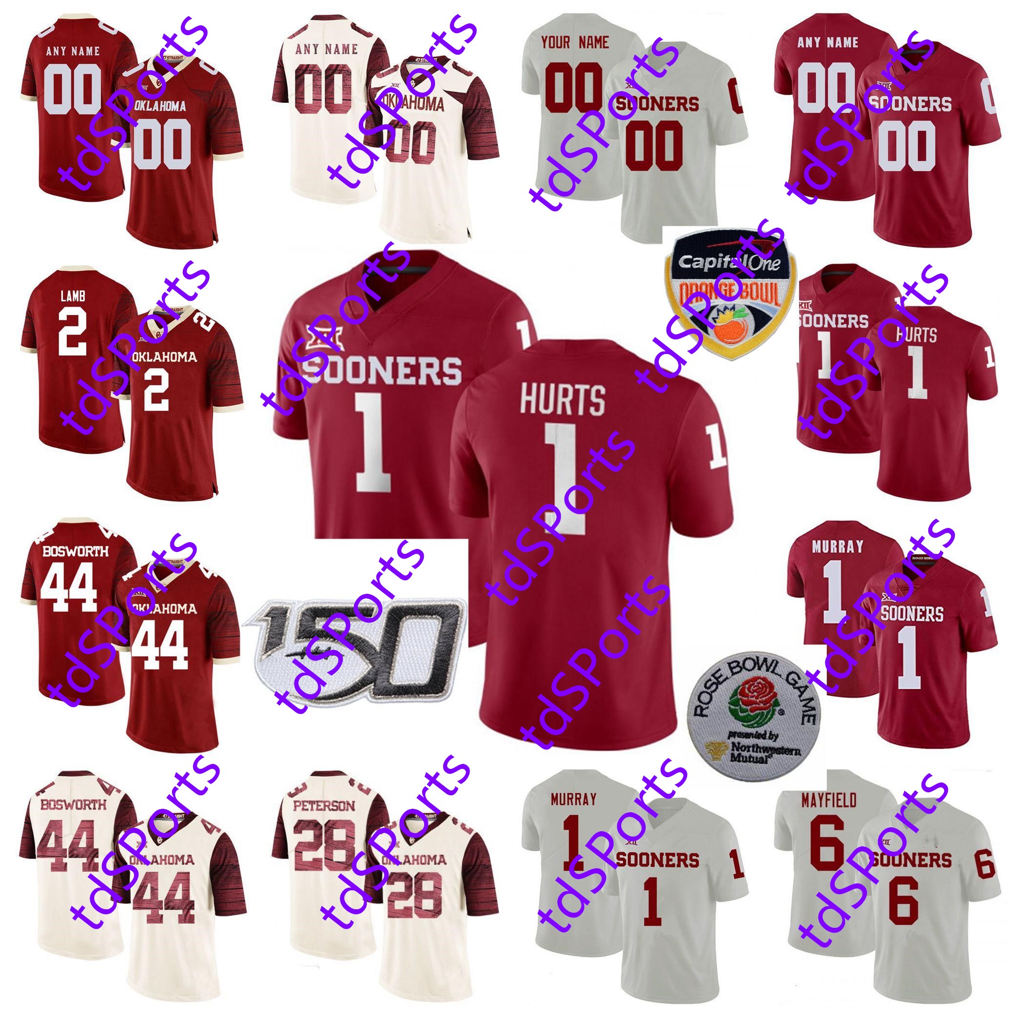 

Oklahoma Sooners Jerseys Tanner Mordecai Jersey Trey Sermon Spencer Rattler Kenneth Murray Jr. Caleb Kelly Football Jerseys Custom Stitched, As shown in illustration