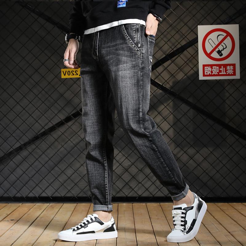 

Stretch new denim jeans soft pants trousers classic large size 28-46 men regular version casual stretch fashion jeans, Black