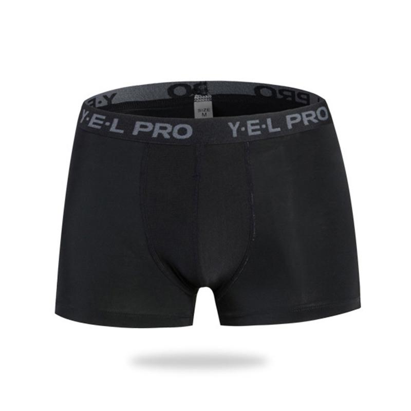 

Fashion Men Boxer Shorts Underwear Boxers Elastic Sexy Trunks Breathable Stretch Men's Fitness Quick Dry Underpants Comfortable, Black