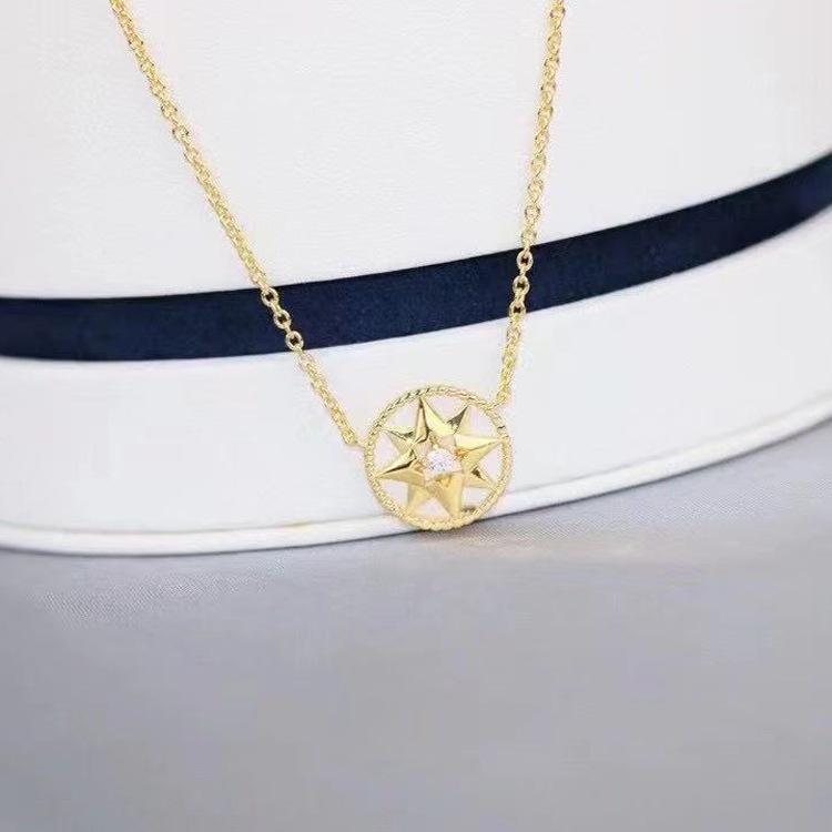 

Chains 2022 Trend Christmas Gifts Sterling Silver Necklace Female Lnlaid Pearl High-Quality Luxury Jewelry