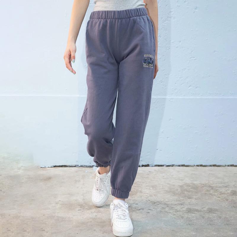 

Vintage Harajuku Loose Sweatpants Women Autumn Winter Bear Embroidery High Waist Pants Retro Casual Streetwear Trousers 2021, As picture
