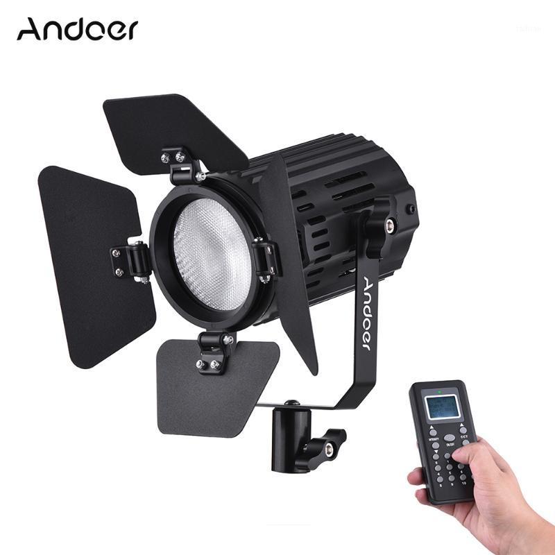 

Andoer LS-60D Daylight 5600K Color Temperature Dimmable LED Video Light 60W Output CRI 95+ with Barn Door Remote Controller1