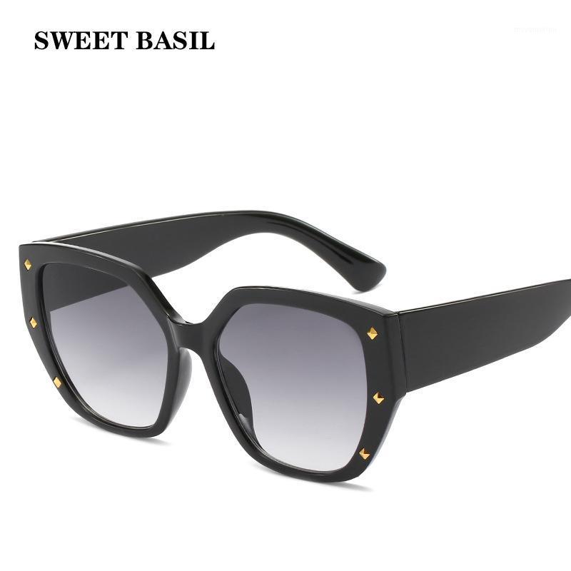 

SWEET BASIL 2020 New Retro Square Sunglasses Women Men Brand Designer Polygonal Sun Glasses Oversized Steampunk Eyewear UV4001