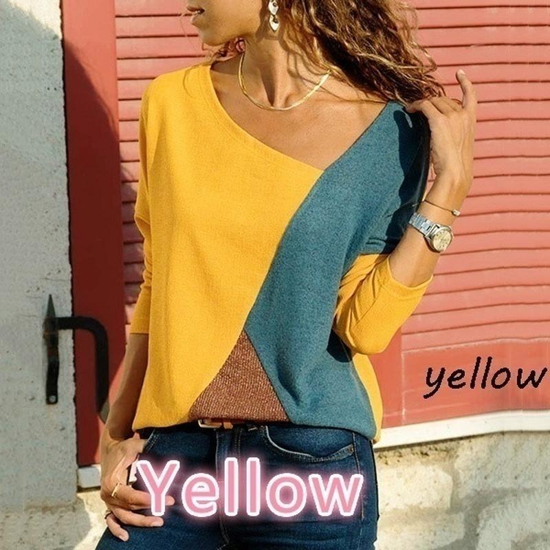 

Zogaa 2021 Spring Women Shirts Long-sleeved Casual Cotton Tops Streetwear shirts Female Color Patchwork Loose, Red