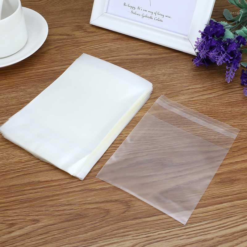 

100PCS/Lot Frosted Transparent Plastic Envelopes Multi-size Cookie Dessert Bags Self-adhesive Envelope Bag Office School Supply1