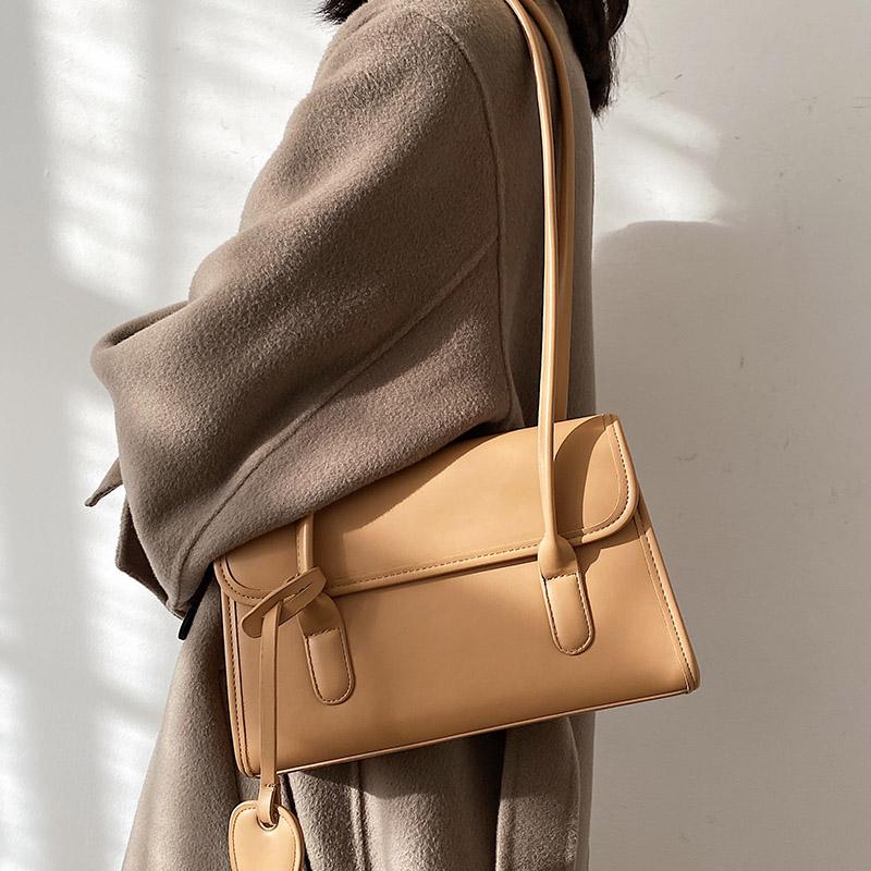 

HOCODO PU Leather High Quality Shoulder Bag For Women Large Capacity Handbags Fashion Design Simple Casual Bag Trendy Female, Black