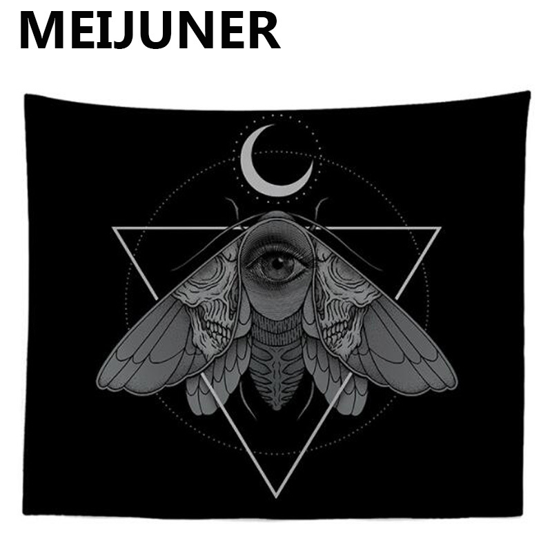 

Meijuner Tarot Wall Hanging Halloween Black Sun Moon Mandala Boho Psychedelic Hippie Tapestry Home Decor MJ158