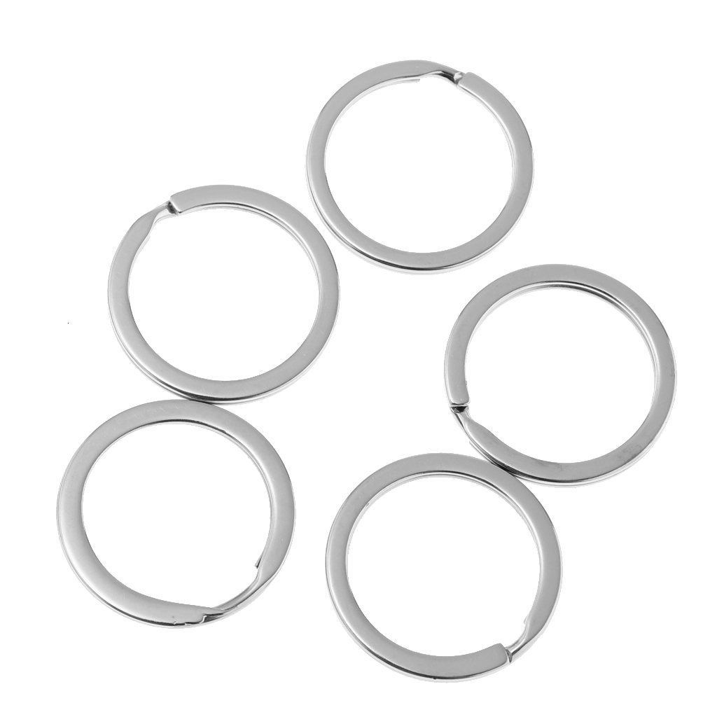 

100pcs 28mm Vintage Flat Split Key Rings Keychain for Diy Accessories, Silver