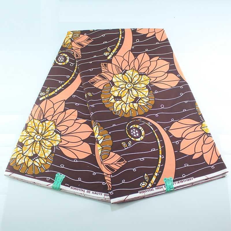 

2020 Newest Fashion African Veritable Real Wax 100% Cotton 6Yards\lot African Fabric DIY Clothes1