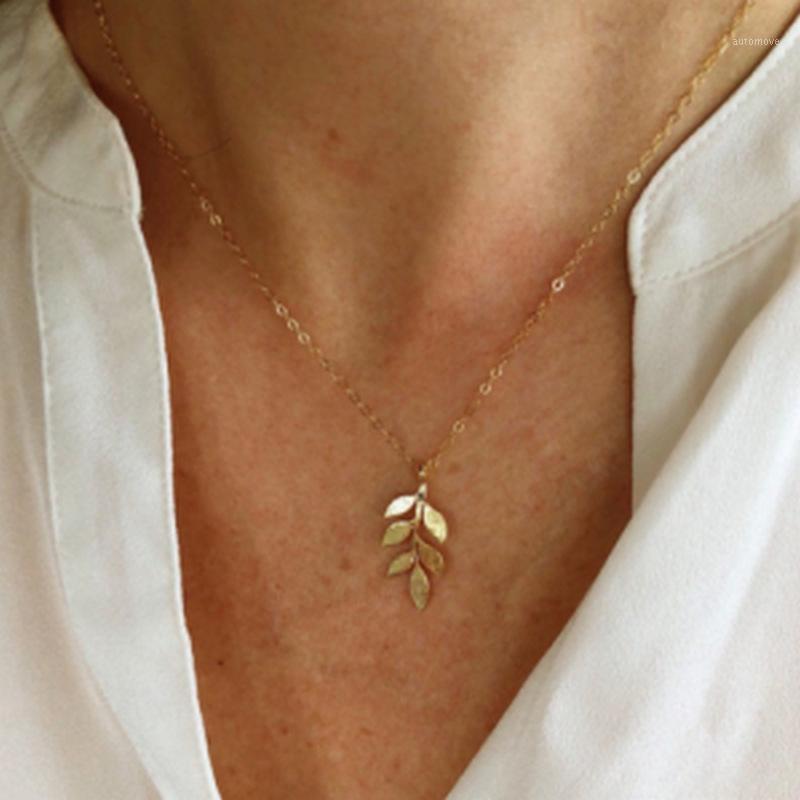 

Women Lady Necklace Chain Pendant Leaf Simple Fashion Jewelry Decoration Gift d881