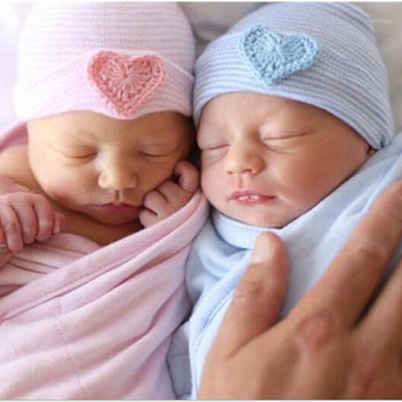 

Newborn Baby Infant Girls Boys Cap Cute Unisex Heart Striped Solid Color Comfy Cap Warm Beanie Hat 2020 Newest Trendy1, Pink