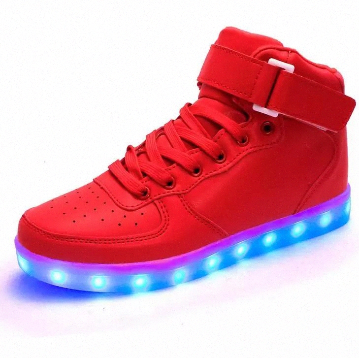 

2018 Hot New USB Charging Kids Sneakers Fashion Luminous Lighted Colorful LED lights Children Shoes Casual Boy girl Shoes Girls #tU9H
