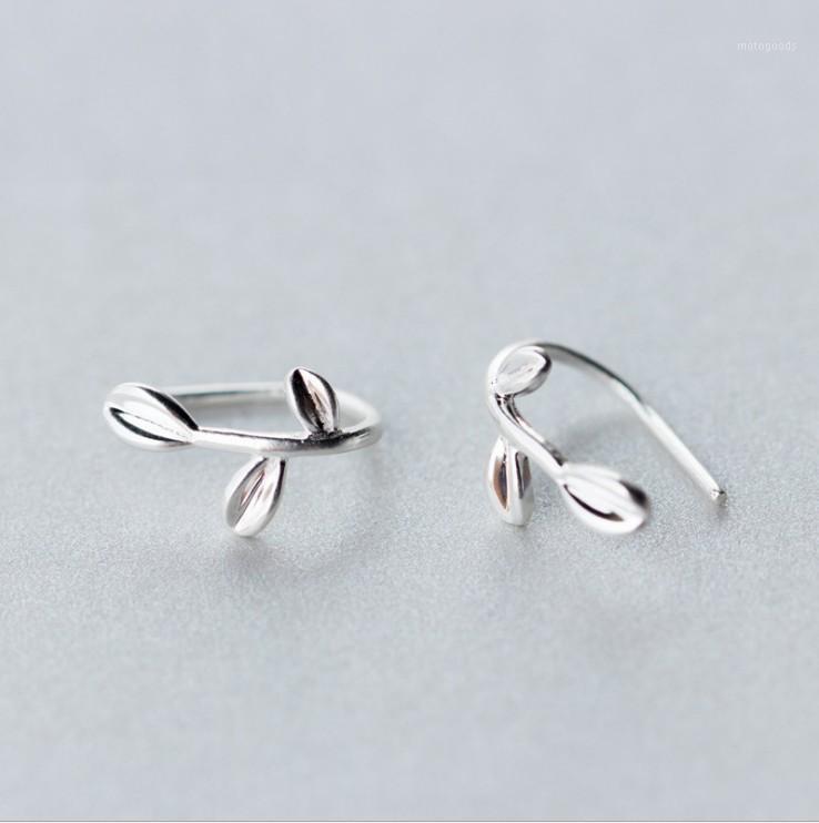 

925 Sterling Silver Earring Fashion Cute Tiny Leaf 12mmX7mm Stud Earrings Gift For School Girls Daughter's Gift1