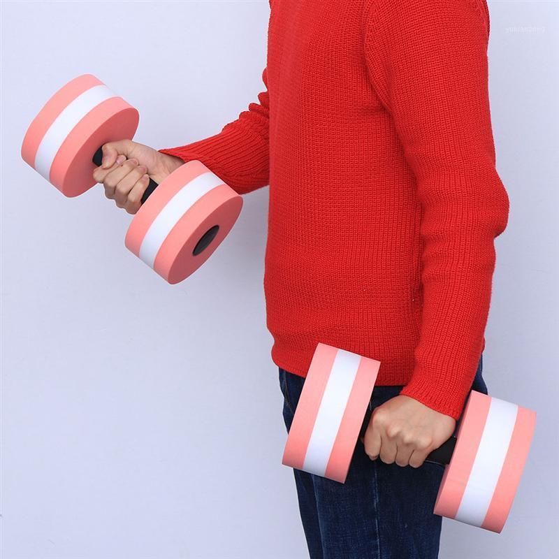 

2pcs Indoor Water Dumbbell EVA Dumbbell Swimming Yoga Floating Pool For Women Men1, Red