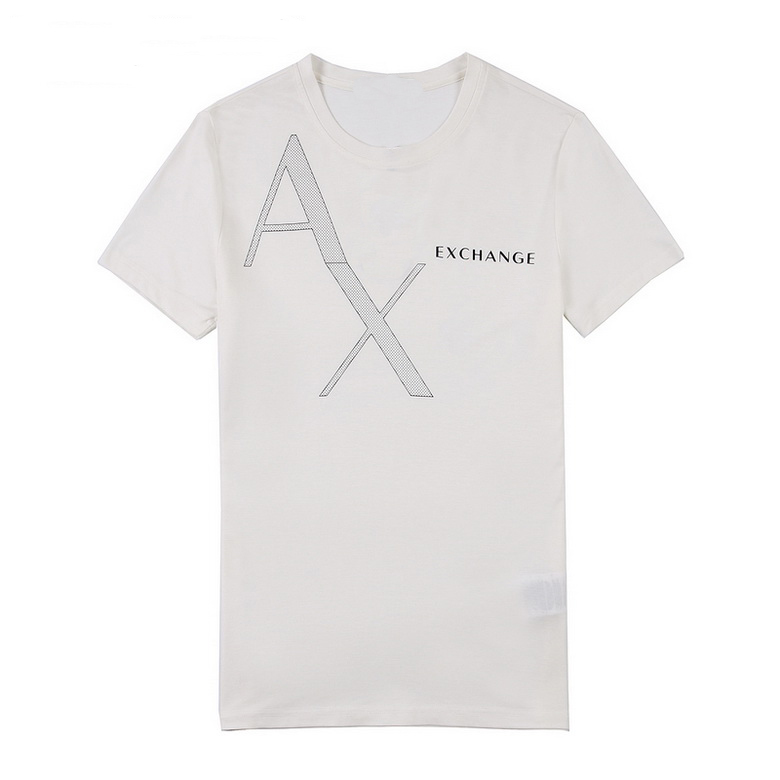 

Realfine T Shirts 5A AX Exchange Cotton Jersey Crew Neck T-Shirt with Oversized Logo For Men Size S-XL, Model 013