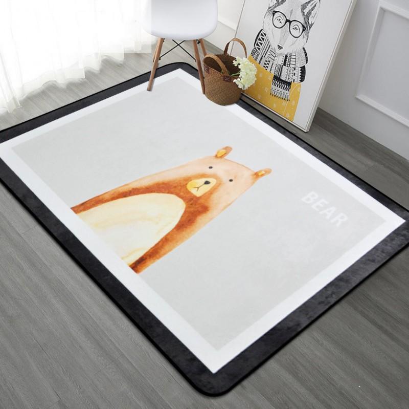 

Animals Area Rug Carpet Cat Bear Deer Carpet Rug for Kids Bedroom Baby Play Crawling Mat Play Mat for Children Baby Pad, Color 5