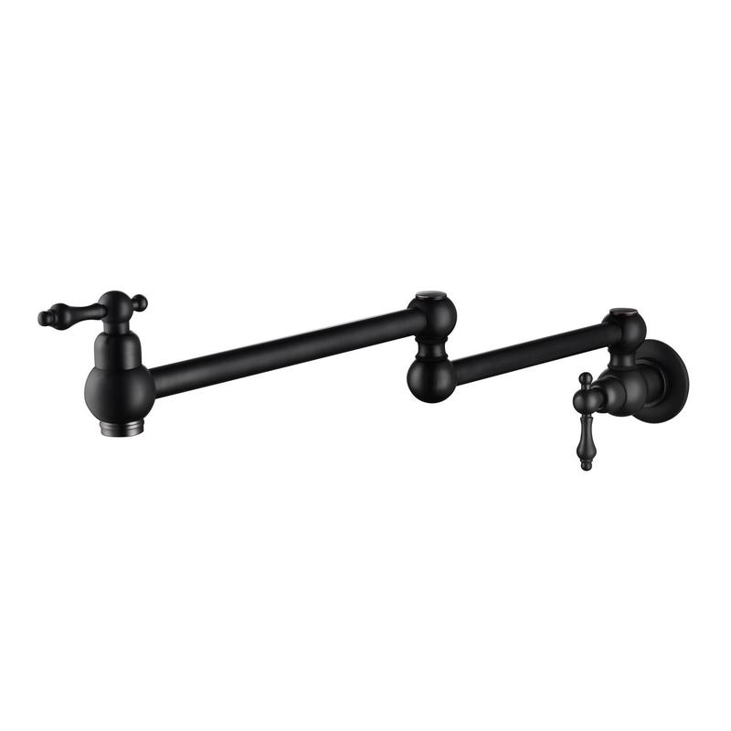 

Simple Black Wall-mounted Design Cold Water Faucet Retractable, Rotating and Folding