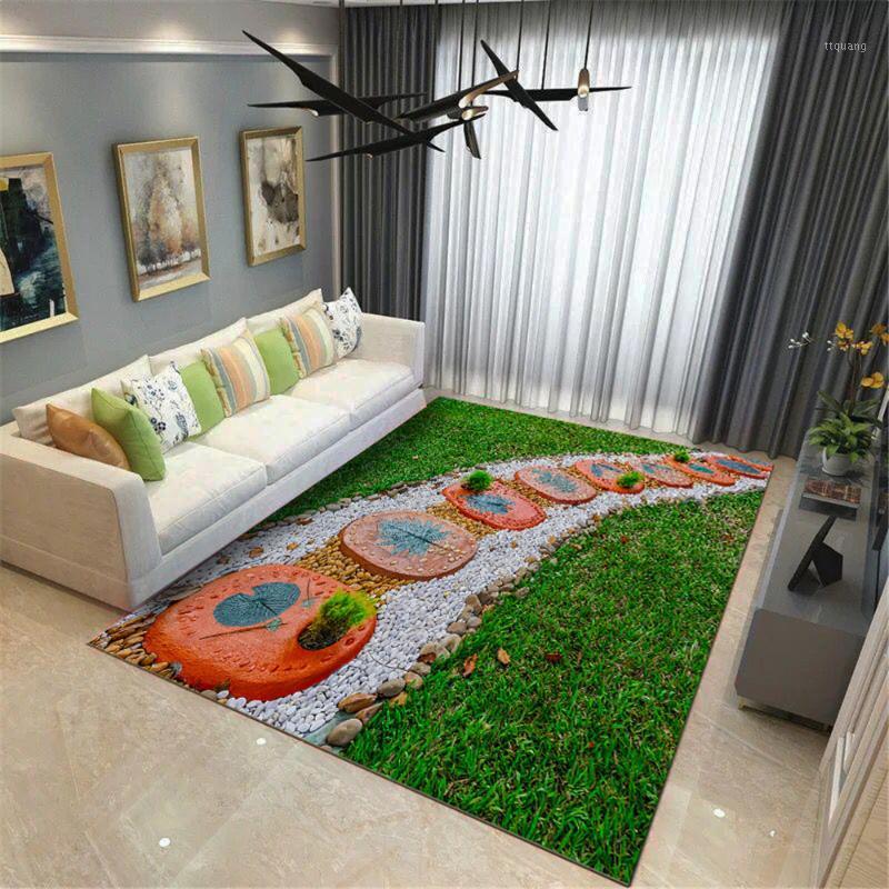 

3D Pastoral Trail Living Room Carpet Romantic Scenery Home Kids Play Mat Flannel Corridor Kitchen Rug Doormat Bedroom Area Rug1, No-06