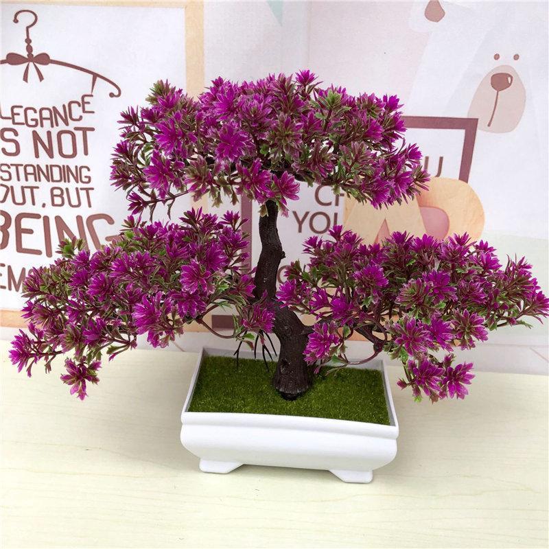 

Artificial Green Plants Bonsai Simulation Plastic Small Tree Pot Plant Potted Ornaments Christmas Home Garden Decoration 528411