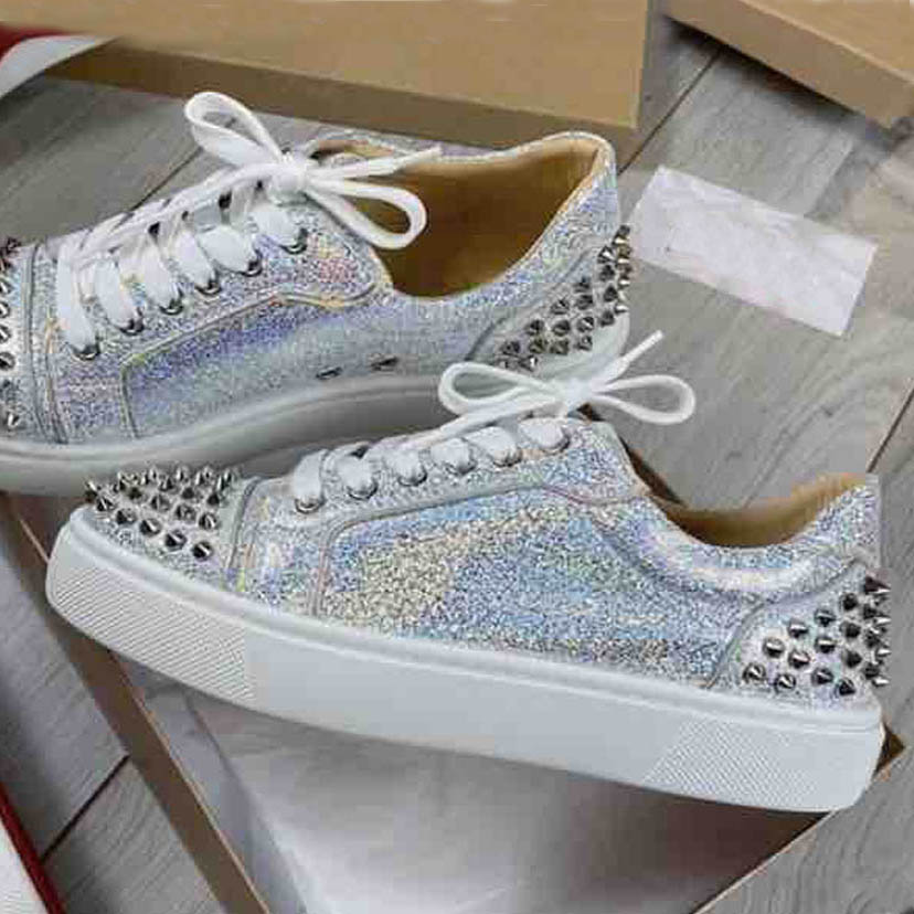 

Paris Reds Bottom Casual shoes Junior Sneakers Luxury Red Soles Men's Low Top Skate Flats Colors Spiked Genuine Leather Shoes,New Fashion Couple Trainers