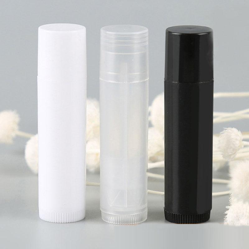 

5g Cosmetic Empty Lipstick Tube Container DIY Black White Transparent Chapstick Lip Gloss Lipstick Balm Tube Packing 0278PACK