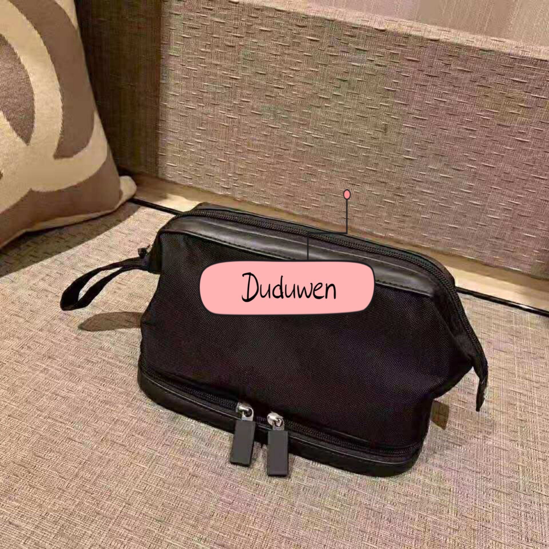 

22X12.5X16.5cm fashion makeup bag C pattern storage case classic makeup comsetics storage bag c gift