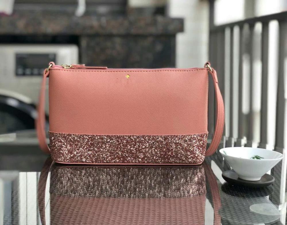 

Women's bag 2021 small bag new trendy fashion shoulder messenger wild female stitching sequined small square, Black